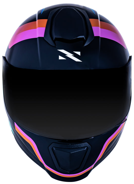 Capacete Norisk Razor Void Preto Laranja Azul
