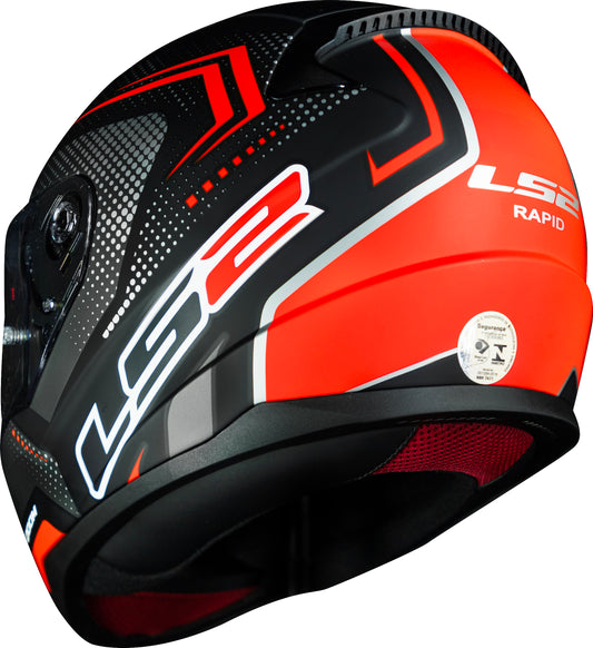 Capacete Ls2 Rapid ff353 Doom Preto Vermelho