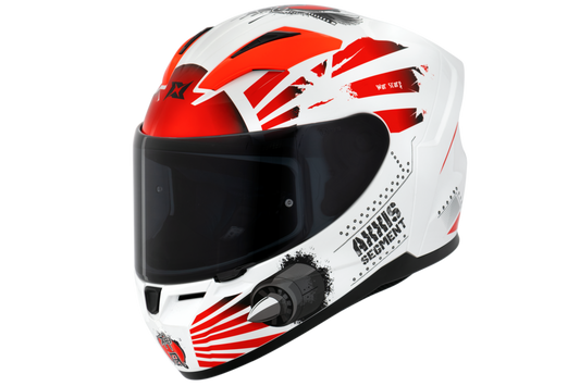 Capacete Axxis Segment War Scarf A0 Branco Brilho