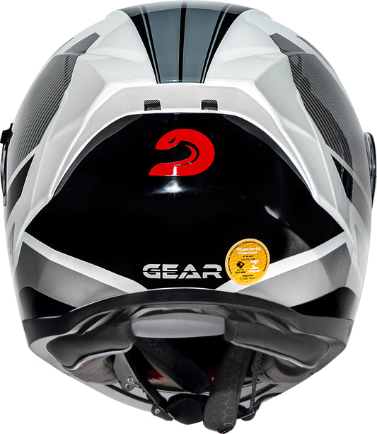 Capacete Race Tech Sector Signal Gear Preto Branco