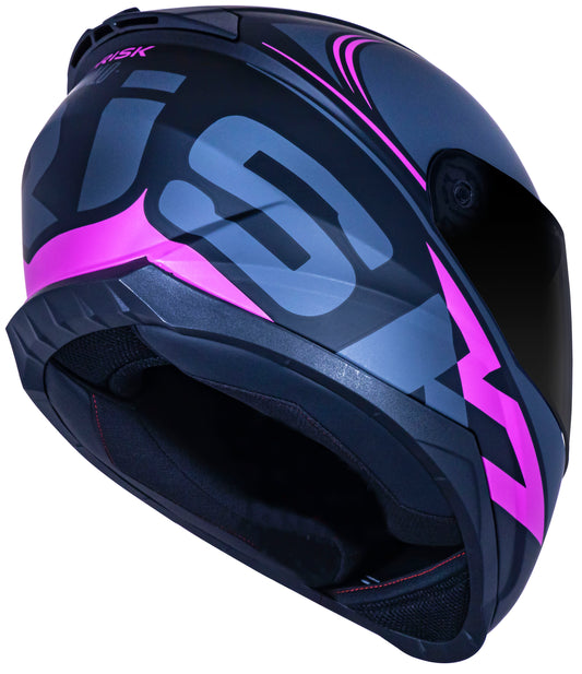 Capacete Norisk Razor Squalo Matte Preto Rosa