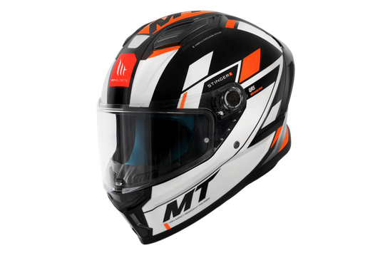 Capacete Mt Helmets Stinger 2 Zivze B4 Laranja Flourescente Brilho