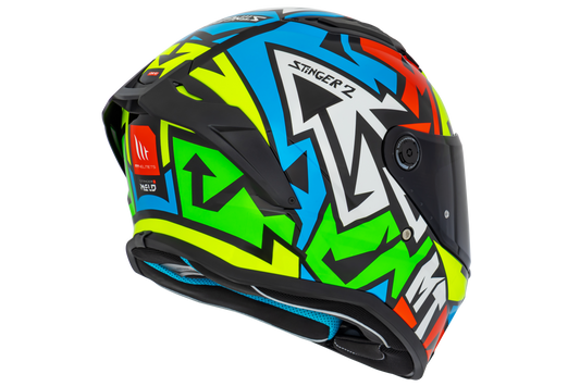 Capacete Mt Helmets Stinger 2 Meld E3 Flourescente Brilho