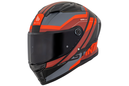 Capacete Mt Helmets Stinger 2 Templo B5 Vermelho Matte