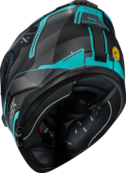 Capacete Norisk Strada Flux Prata Azul