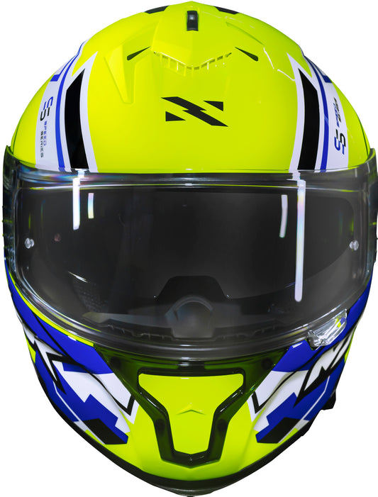 Capacete Norisk Strada Circuit Amarelo Azul Preto