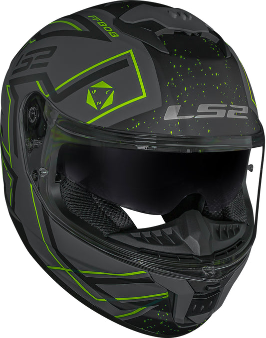 Capacete Ls2 Stream II ff808 Maze Cinza Preto