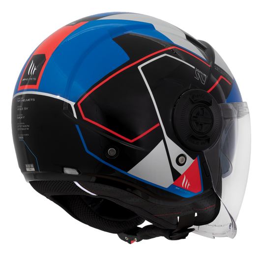 Capacete Mt Helmets Viale SV Shuky A7 Azul Brilho