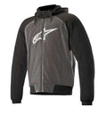 JAQUETA ALPINESTARS CHROME SPORT HOODIE ANTHRACTITE PRETO BRANCO