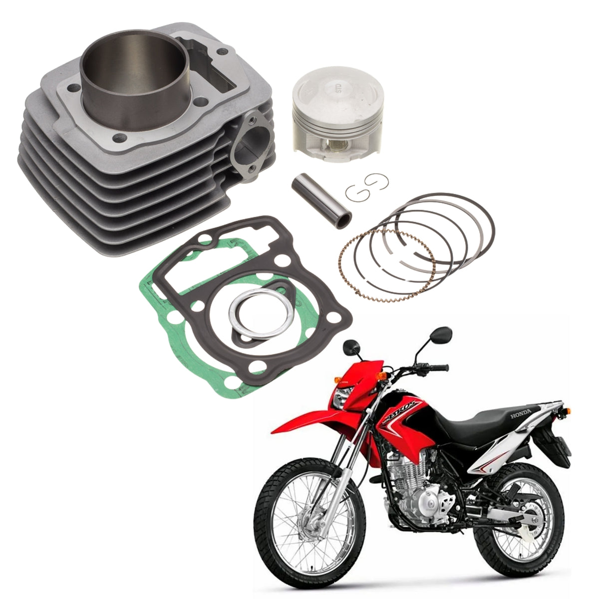 Kit Cilindro Pistão Juntas Travas Aneis Rik KMP
