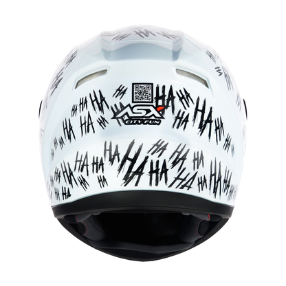Capacete ASX City Fun Brilho Branco/Preto