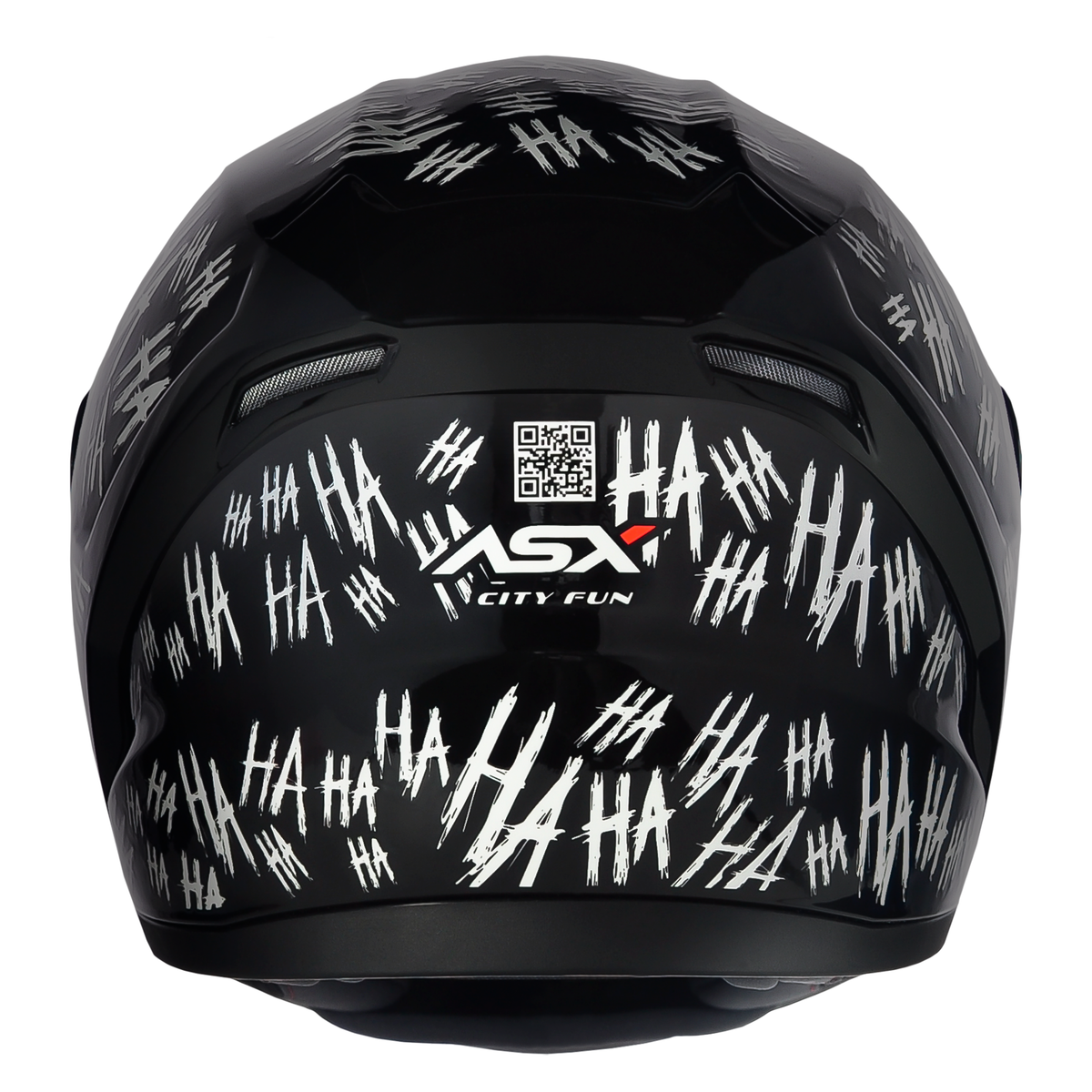 Capacete ASX City Fun Brilho Preto/Branco
