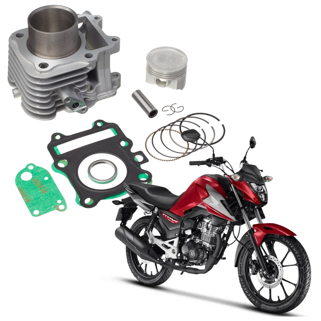 KIT COM CILINDRO PISTAO KMP DYAMOND HONDA CG TITAN FAN 160