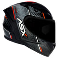 Capacete ASX City Storm Brilho Preto/Cinza/Vermelho