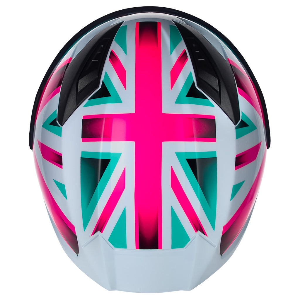 Capacete ASX City Kingdom Brilho Branco/Rosa/Tiffany