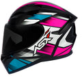 Capacete ASX City Start Brilho Preto/turquesa/rosa