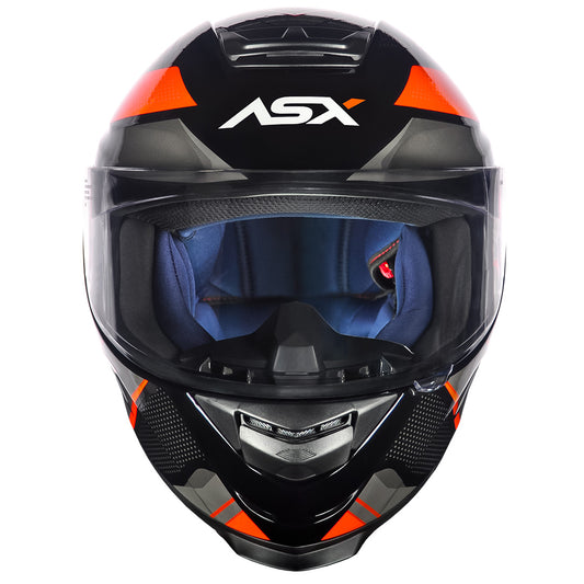 Capacete ASX Eagle Fast Brilho Preto/Vermelho/Grafite