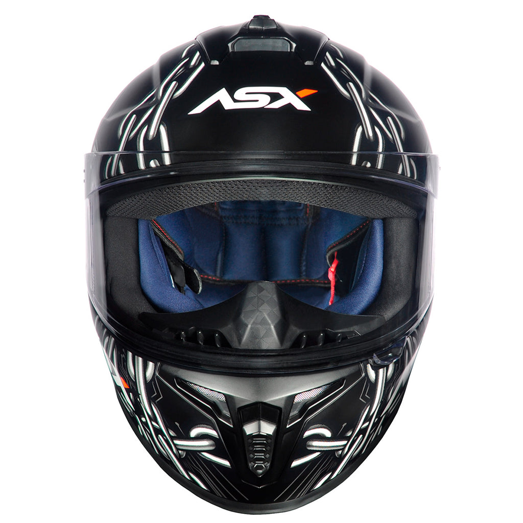Capacete ASX draken Bull Cyber Fosco Preto/Grafite