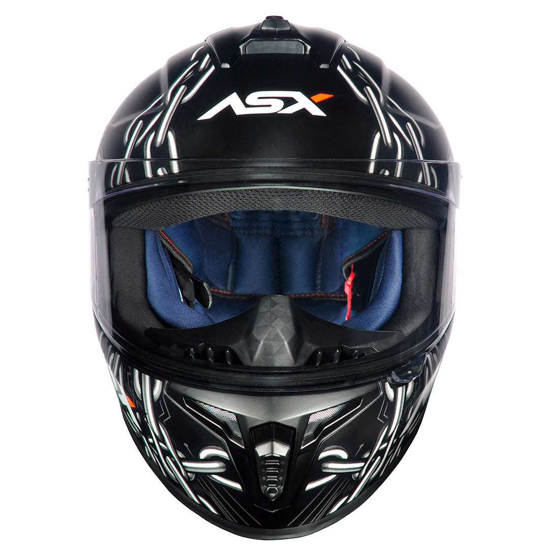 Capacete ASX draken Bull Cyber Fosco Preto/Grafite