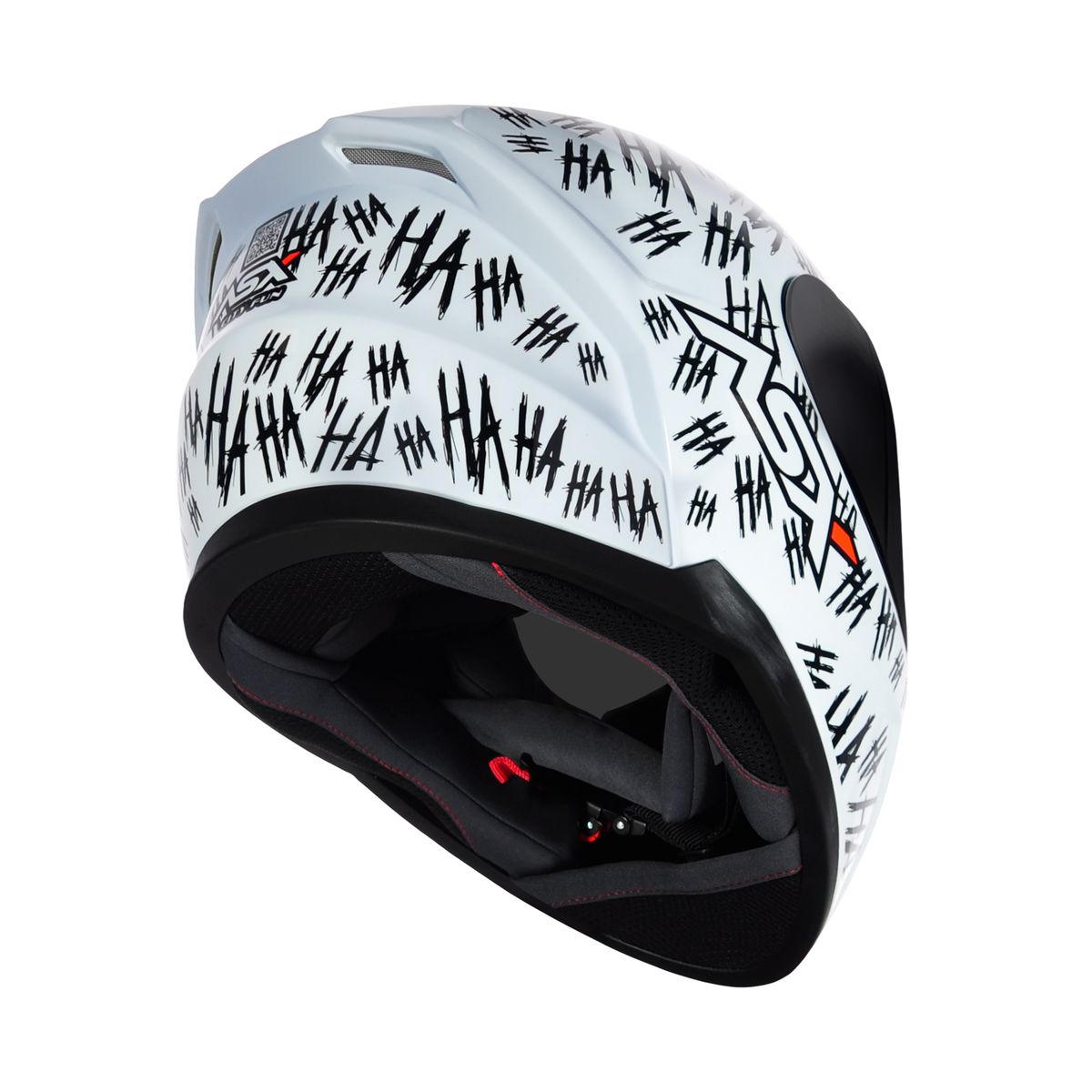 Capacete ASX City Fun Brilho Branco/Preto