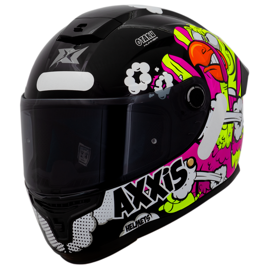 Capacete Axxis Hummer Otaku C8 Preto Brilho