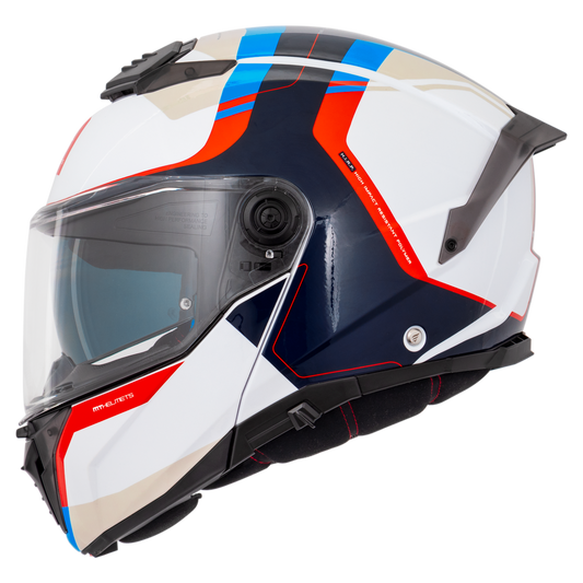 Capacete Mt Helmets Atom 2 SV Emalla C7 Branco Brilho