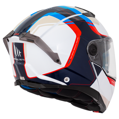 Capacete Mt Helmets Atom 2 SV Emalla C7 Branco Brilho