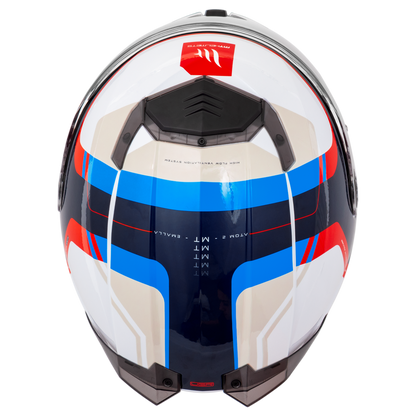 Capacete Mt Helmets Atom 2 SV Emalla C7 Branco Brilho