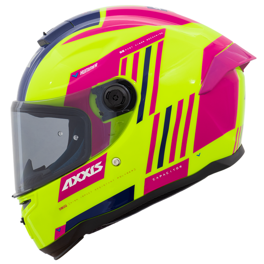 Capacete Axxis Hummer Capacitor C8 Rosa Flourescente Brilho