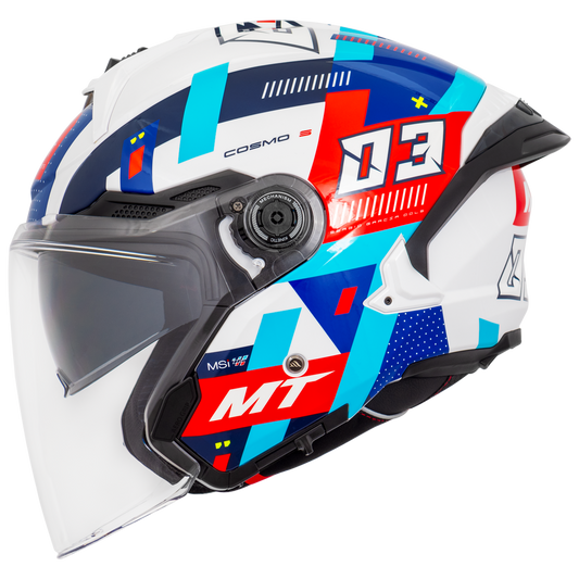 Capacete Mt Helmets Cosmo SV Sergio Gracia 2024 D7 Brilho