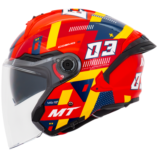 Capacete Mt Helmets Cosmo SV Sergio Gracia 2024 E5 Brilho