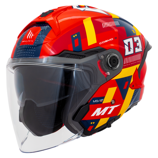Capacete Mt Helmets Cosmo SV Sergio Gracia 2024 E5 Brilho