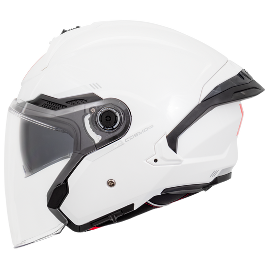 Capacete Mt Helmets Cosmo SV Solid A0 Branco Brilho