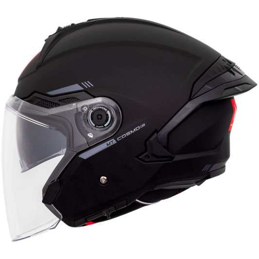 Capacete Mt Helmets Cosmo SV Solid A1 Preto Matte
