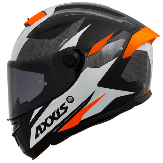 Capacete Axxis Hummer Brave C4 Laranja Flourescente Brilho