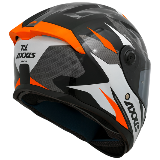 Capacete Axxis Hummer Brave C4 Laranja Flourescente Brilho
