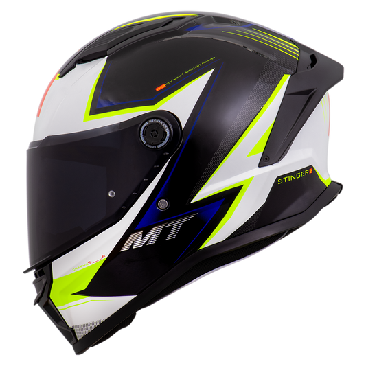 Capacete Mt Helmets Stinger 2 Sr B10 Amarelo Flourescente Brilho