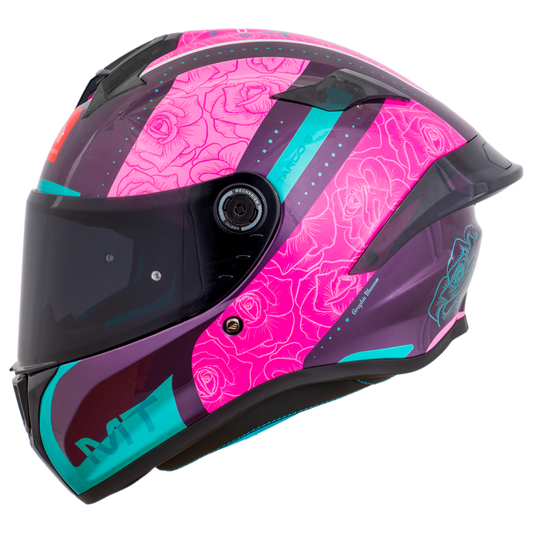 Capacete Mt Helmets Targo S Blossom C6 Rosa Brilho