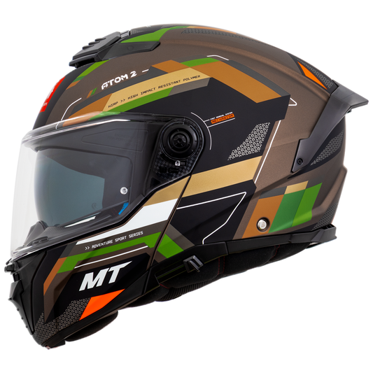 Capacete Mt Helmets Atom 2 SV ast A6 Verde Matte