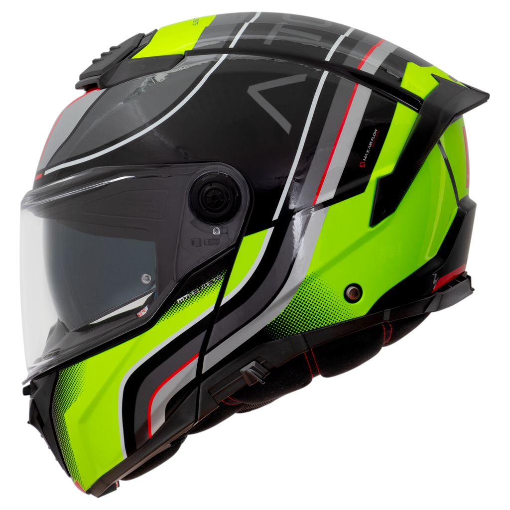 Capacete Mt Helmets Atom 2 SV Xenom B3 Amarelo Fluorescente