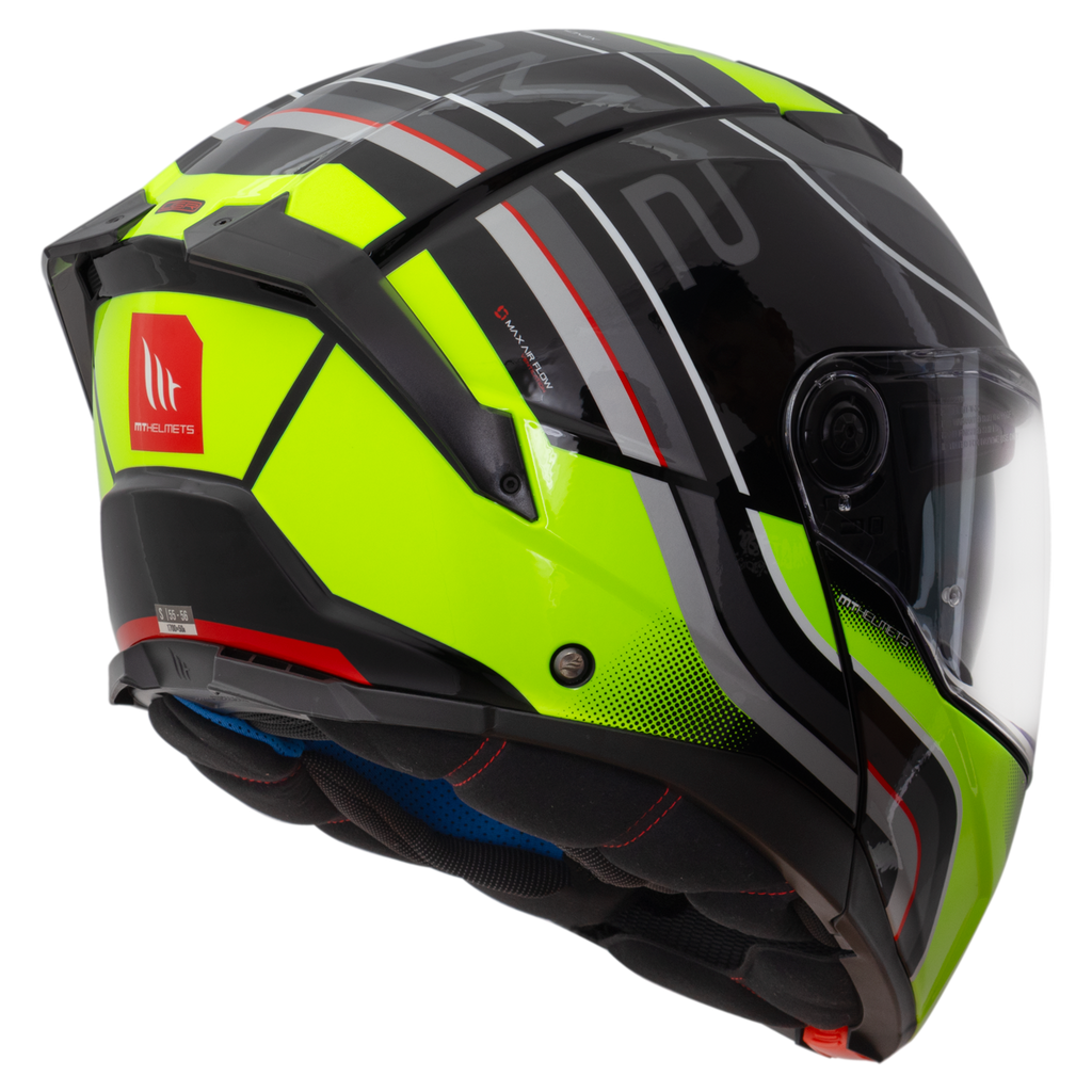 Capacete Mt Helmets Atom 2 SV Xenom B3 Amarelo Fluorescente