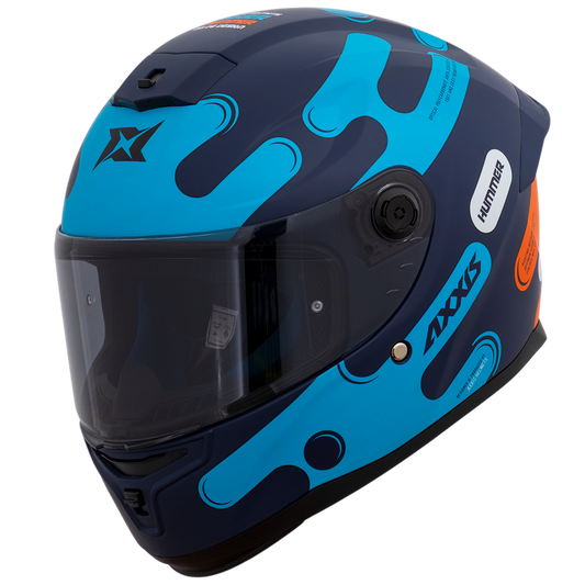 Capacete Axxis Hummer Liquer C7 Azul Matte