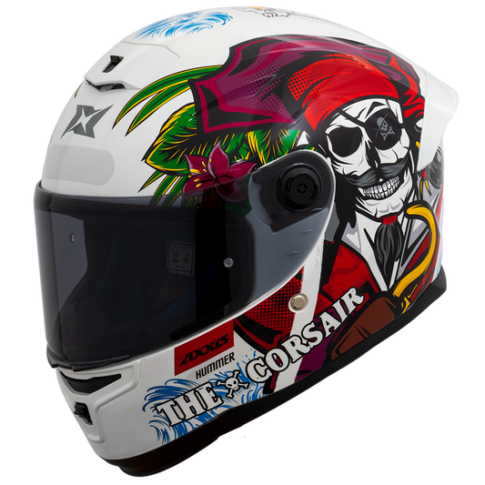 Capacete Axxis Hummer Corsair A0 Branco Brilho
