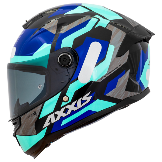 Capacete Axxis Hummer Scratch D7 Azul Brilho