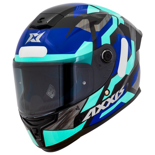 Capacete Axxis Hummer Scratch D7 Azul Brilho