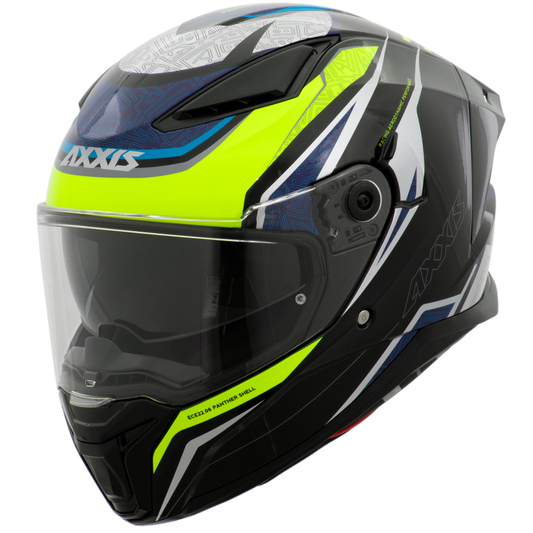 Capacete Axxis Panther Sv Thorn B3 Amarelo Flourescente Brilho