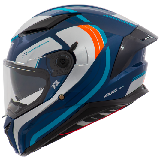 Capacete Axxis Panther Sv Tribute C7 Azul Brilho