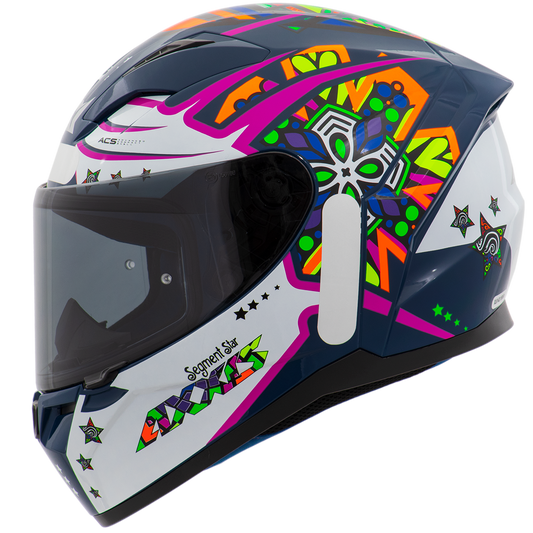 Capacete Axxis Segment Star C7 Azul Brilho