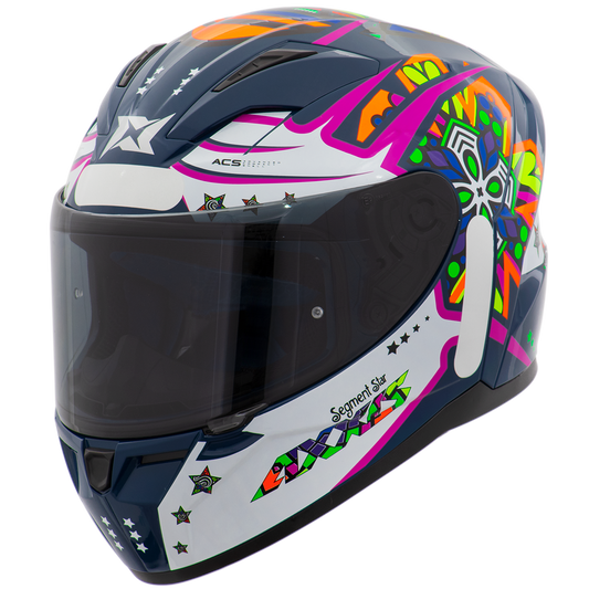 Capacete Axxis Segment Star C7 Azul Brilho