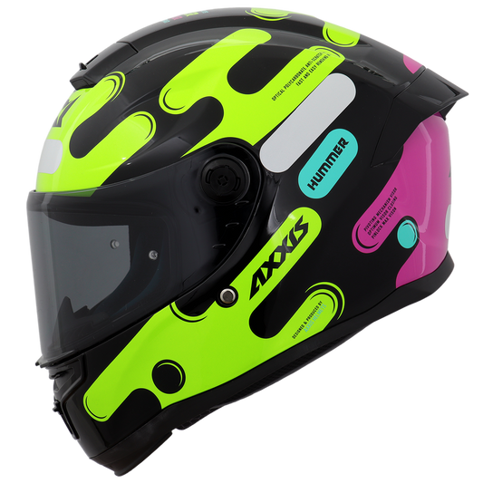 Capacete Axxis Hummer Liquer B13 Amarelo Flourescente Brilho